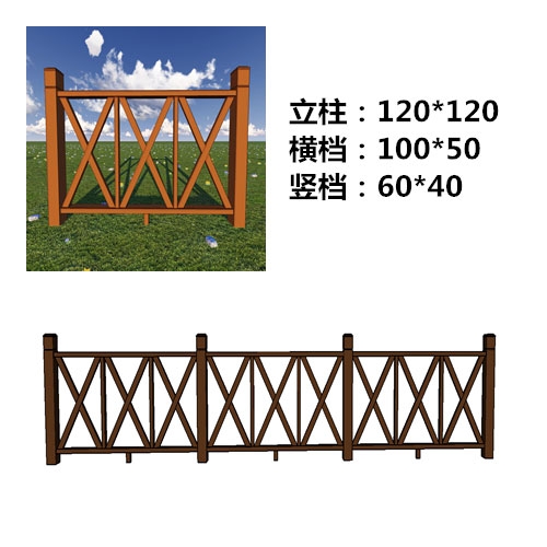 呼和浩特塑木围栏厂家直销-塑木护栏材料尺寸组合